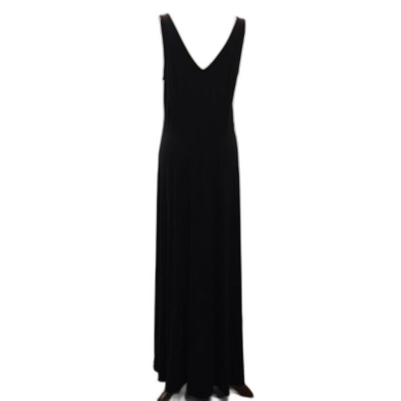 Ann Taylor Comfort Fit Black Maxi Rayon Dress Size Medium - Picture 5 of 8